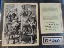 Matted Ratpack Autographed B&amp;W Photo Reprint Ready For Framing 11X14 - £22.00 GBP