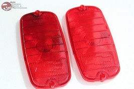 60-66 Chevy GMC Pickup Truck Fleetside Tail Lamp Light Lenses Bowtie Logo New Pr - £15.81 GBP