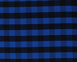Cotton Buffalo Plaid 1 Inch Blue Black Checkered Fabric Print by Yard D3... - $12.95
