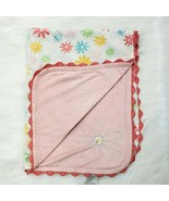 KidsLine Girl Baby Blanket Flowers Multicolored Pink 2 ply Security Scal... - $570.99 MXN