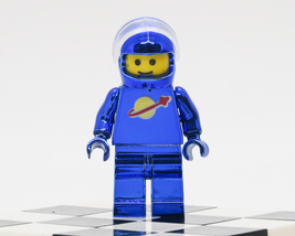 Custom minifigure spaceman astronaut Metallic Blue space series GO1145 image 2