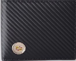 Cadillac 3D logo Carbon Fiber Leather Wallet - $55.00