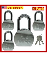 4 Pack Heavy Duty Short Master Lock Steel Maximum Protection Padlock wit... - £23.38 GBP