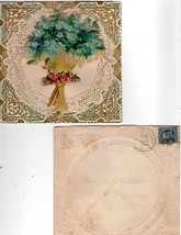 Antique 1896 Valentine&#39;s Day Valentine Card Embossed Paper Original Enve... - £18.18 GBP