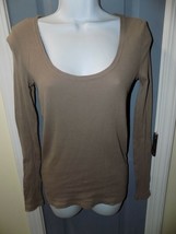 FOREVER 21  Sexy Tight Fitting Brown Ribbed Shirt Size L Women&#39;s EUC - £12.22 GBP