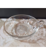 Vintage Etched Clear Glass Nappy Dish - €5,15 EUR
