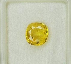 Certified Unheated Untreatet 5.25 Ratti 4.45 Carat A+ Quality Yellow Sapphire  - £94.12 GBP