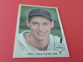 1959 Fleer Ted Williams # 17 1941 - How Ted Hit .400 Ex / Nm !! - £39.61 GBP