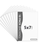Somime 10 Pack 5x7 White Picture Mats with Backing Acid Free Photo Boards - $8.29 CAD