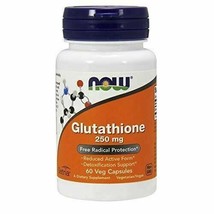 NEW Now Glutathione 250 mg Detoxification Support Non-GMO Vegan 60 Veg C... - £17.34 GBP