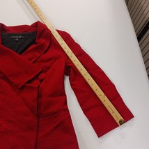 Lafayette 148 New York Women's Red Cotton Blend Closed Pockets Coat Jacket  image 8