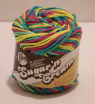 Lily Sugar &#39;n Cream Psychedelic Ombre 100% Cotton Yarn Skein 2 oz 4-Ply Worsted - £3.96 GBP
