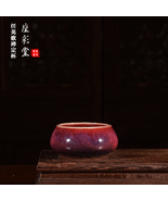 Jun Porcelain Teacup:Handmade Kiln-Change PurpleRed Glaze Cerami TeaCere... - €767,19 EUR