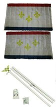 City of New Orleans 3&#39;x5&#39; Polyester 2 Ply Double Sided Flag With 6&#39; White Flag P - £31.22 GBP