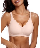 OEAK Women&#39;s Wireless Scallopped Full Coverage Tee Shirt Bra Peach XL NWT - €16,33 EUR