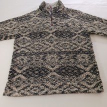 True Grit Men's Beige & Black 1/4 Zip Pullover Sweater Jacket Sz Medium Chest 44 image 8