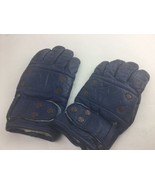 Vintage Grandoe Leather Gloves Men&#39;s Medium in Blue, used condition - $19.79