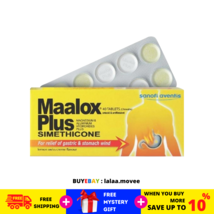 2 X Maalox Plus Simethicone Tab 40&#39;S Relief Gastric &amp; Stomach Wind FREE ... - £22.68 GBP
