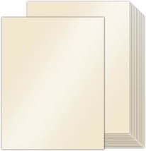 100 Sheets Cream Shimmer Cardstock 8.5 X 11 Off White Paper, Goefun, Car... - $35.92