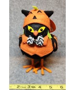 Walgreens Happy Halloween Felt Bird Pumpkin Jack-O-Lantern Tabletop Deco... - £8.86 GBP