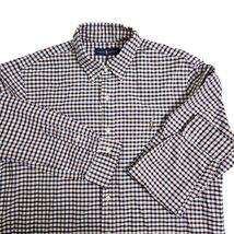 Ralph Lauren Large Burgundy Navy Plaid Preppy Oxford Button Down Ivy Cla... - $24.99
