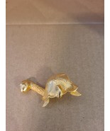 Gold Tone Long Neck Turtle Brooch - $27.44 CAD