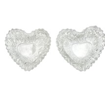 Tiny Hearts Container Set of Two 2.5 x 2.5 Clear Glass Valentines - £9.34 GBP