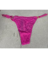Victoria&#39;s Secret Icon Adjustable Monogram Thong Panties Pink Size Large... - $13.54 CAD
