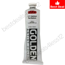 GOLDEN Heavy Body Cadmium Red Medium Lightfastness Acrylic Tube 5 oz - £24.12 GBP