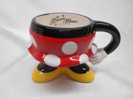 Old Vtg Disney Parks Minnie Mouse Coffee Cup Mug Unique Shape Relief Sculpture - £23.72 GBP