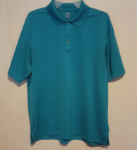 PGA Tour Pro Series Polo Shirt Mens Large Green Short Sleeve Lightweight - £12.20 GBP
