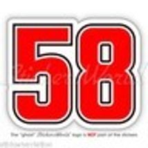 MARCO SIMONCELLI 58 Adesivo in Vinile Decalcomania, 50mm Vinyl Sticker, ... - $4.03