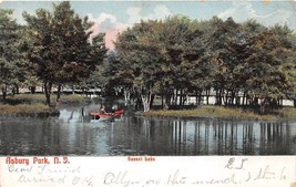 Asbury Park New Jersey Sunset Lake Udb Postcard c1907 - £4.34 GBP