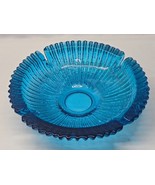 Vintage Mid Century BLENKO 624 Sunburst Art Glass Ashtray Blue Turquoise... - $61.91 CAD