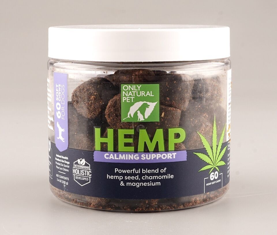 *Only Natural Pet CALMING SUPPORT Hemp Soft Chews for Dogs 60 Count Exp.... - $22.66