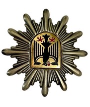 Vtg German Eagle Crest Deutschland Germany Flag Panzer Cross Shield Badge OLC image 2