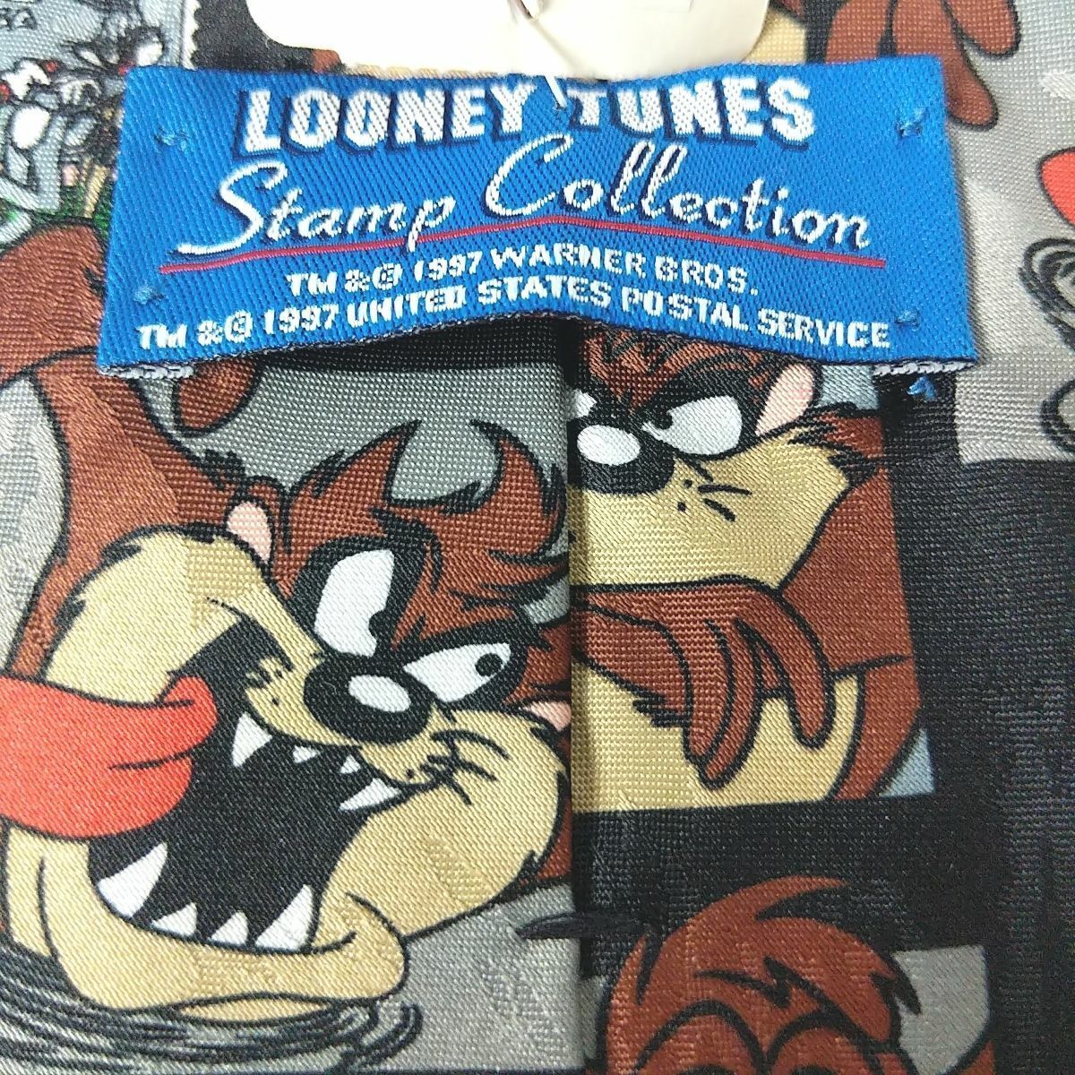 Looney Tunes Stamp Collection Taz Tasmanian Devil Bug Bunny Novelty Necktie Item image 7