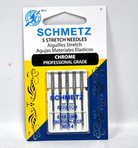 Schmetz Chrome Stretch Needle 5 ct, Size 90/14 - £6.25 GBP