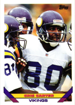 Minnesota Vikings Cris Carter 1993 Topps 284 NFL Ohio State Buckeyes - £0.78 GBP