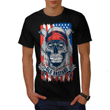 Face Old Bastard Skull Shirt  Men T-shirt - £10.28 GBP