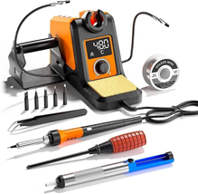 Digital Soldering Iron Station Kit, 2 Auxiliary Clamps, 5 Soldering Iron Tips, S - £62.37 GBP
