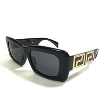 Versace Sunglasses MOD.4444-U GB1/87 Polished Black Gold Logos Square 54... - $177.43