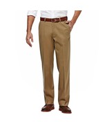 Men’s Haggar Premium No-Iron Khaki Classic-Fit Flat-Front Expandable Waist Pants - £21.23 GBP