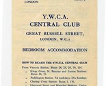 1958 Y W C A Central Club Brochure Great Russell Street London WC 1  - £14.01 GBP
