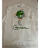 Vintage 90&#39;s M&amp;M&#39;s Miss Green Candy Heels Kiss Character T Shirt Size XL - $28.05