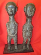 Zigua Tribe Rare Protective Double Mummy Carved &amp; Awakened Power Figures - $200.00