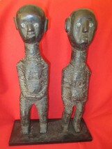 Zigua Tribe Rare Protective Double Mummy Carved &amp; Awakened Power Figures - £158.03 GBP