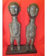 Zigua Tribe Rare Protective Double Mummy Carved &amp; Awakened Power Figures - £158.49 GBP