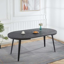 Extendable Black Metal Leg MDF Dining/Office Table 100-180cm - $8,852.34 MXN