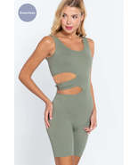 Tank tops Suave Cut-out Seamless Sage Green Romper - £7.99 GBP